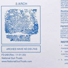 Load image into Gallery viewer, FD-258 Fingerprint Cards Rev 11-01-20
